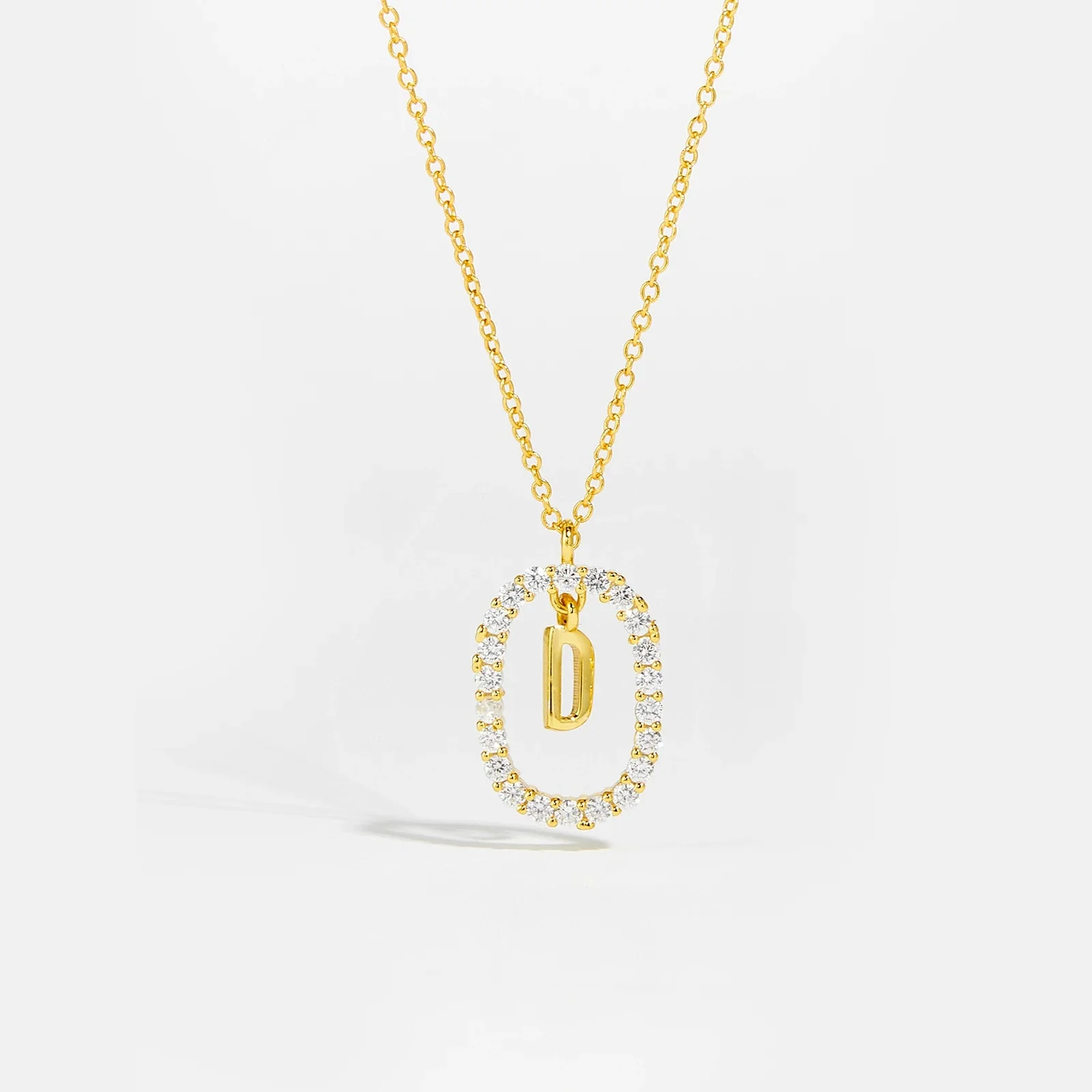 Moissanite Letter Necklace -  925 Sterling Silver - Image 13