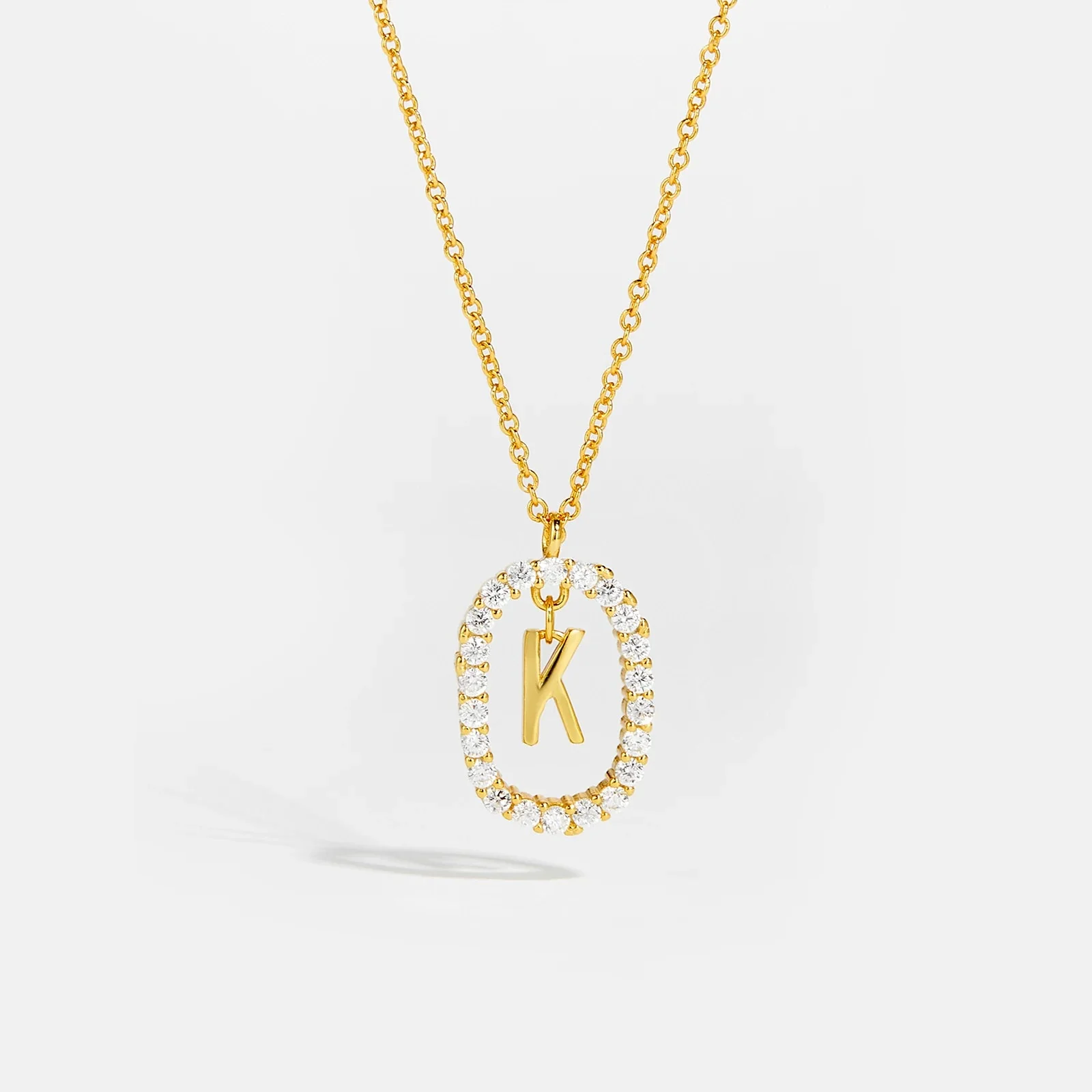 Moissanite Letter Necklace -  925 Sterling Silver - Image 14