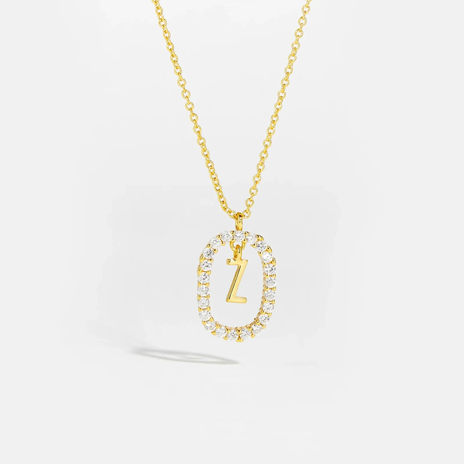 Moissanite Letter Necklace -  925 Sterling Silver - Image 16