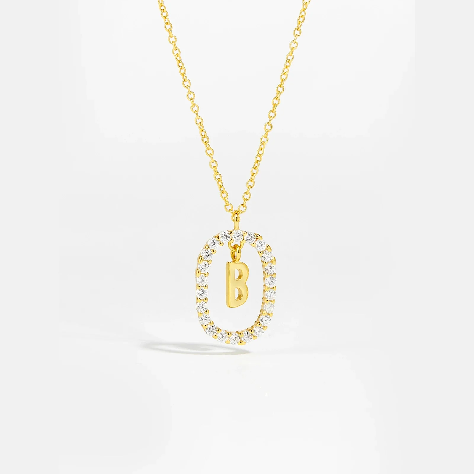 Moissanite Letter Necklace -  925 Sterling Silver - Image 17
