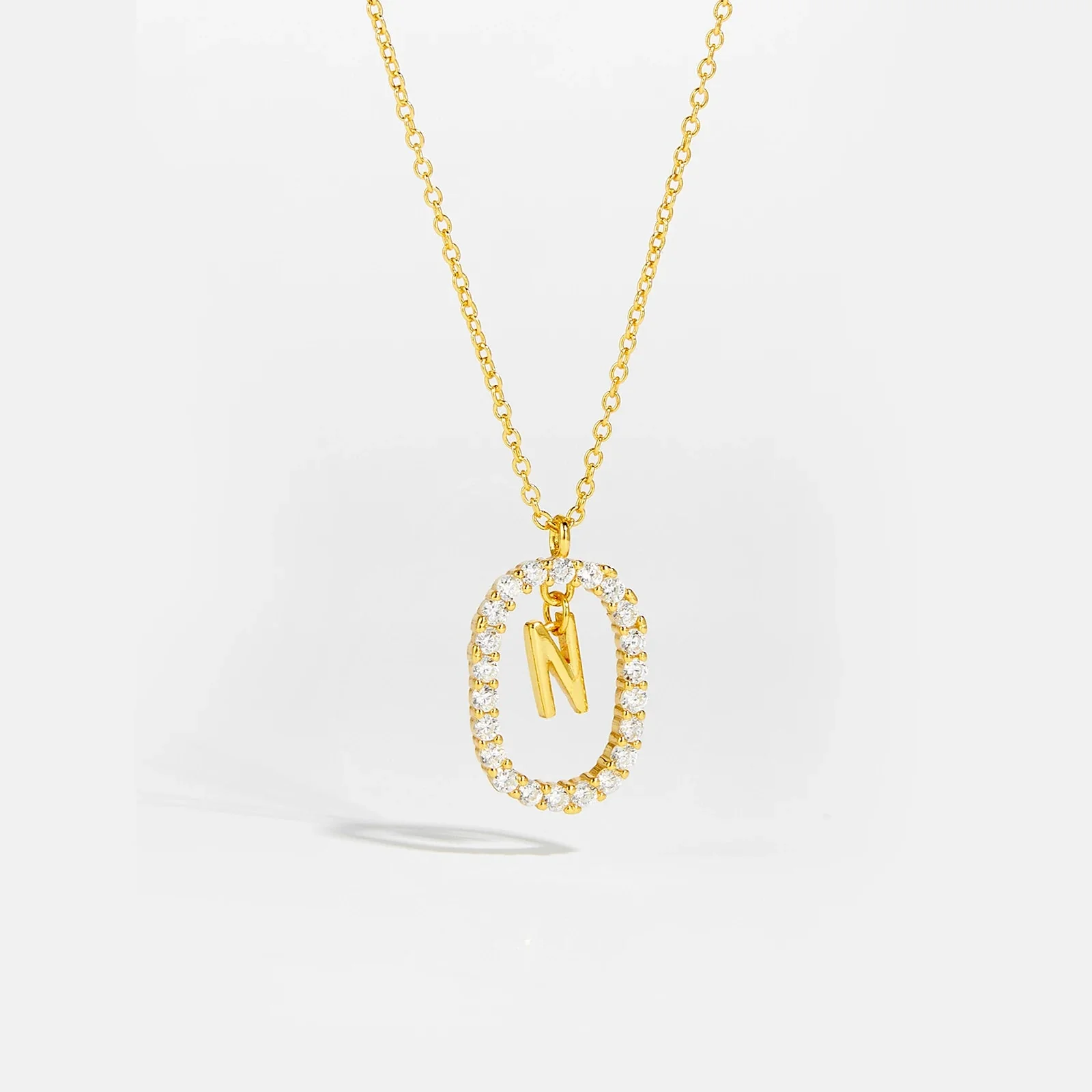 Moissanite Letter Necklace -  925 Sterling Silver - Image 23