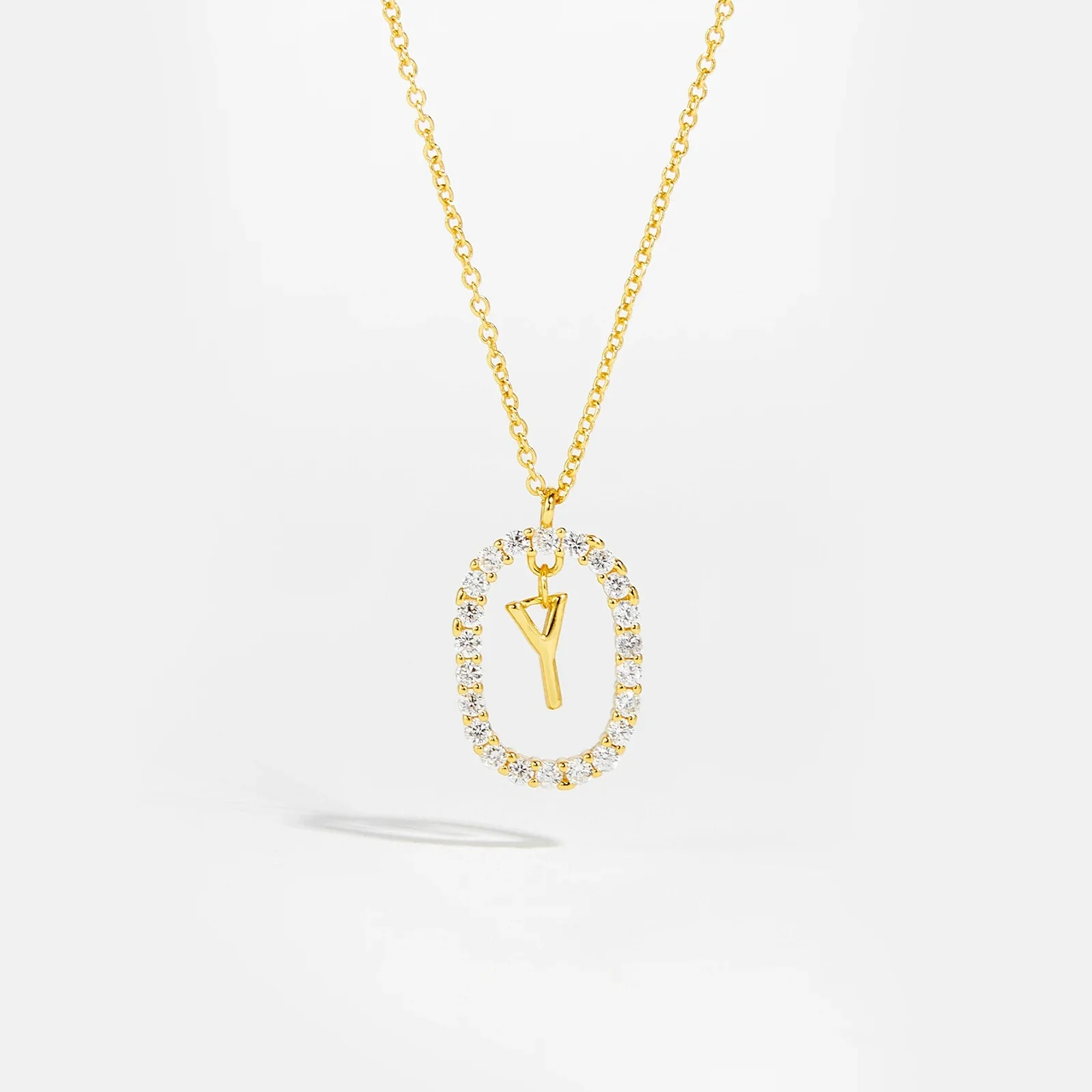 Moissanite Letter Necklace -  925 Sterling Silver - Image 24
