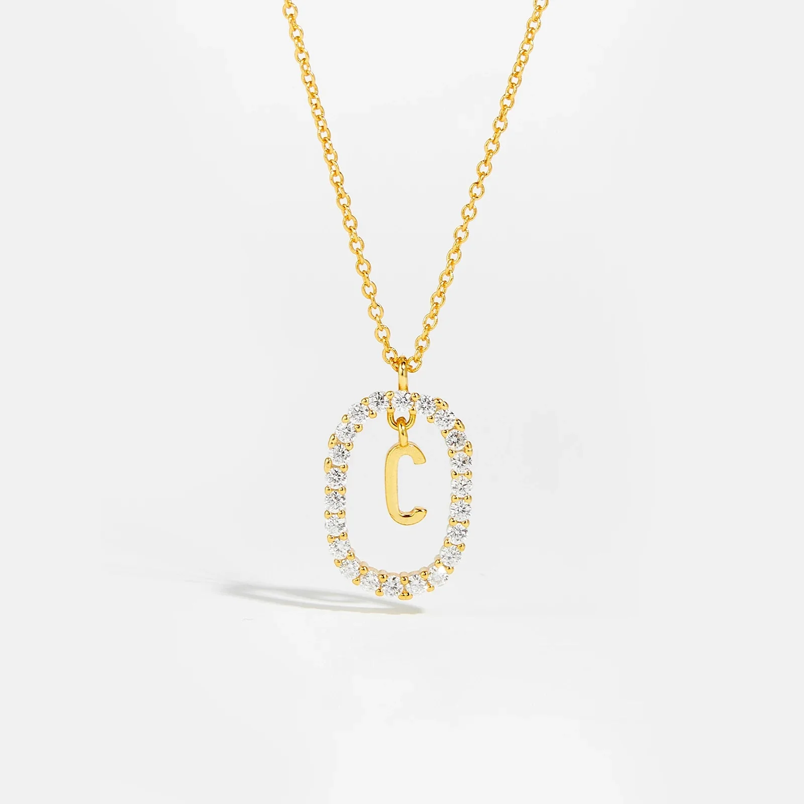 Moissanite Letter Necklace -  925 Sterling Silver - Image 7